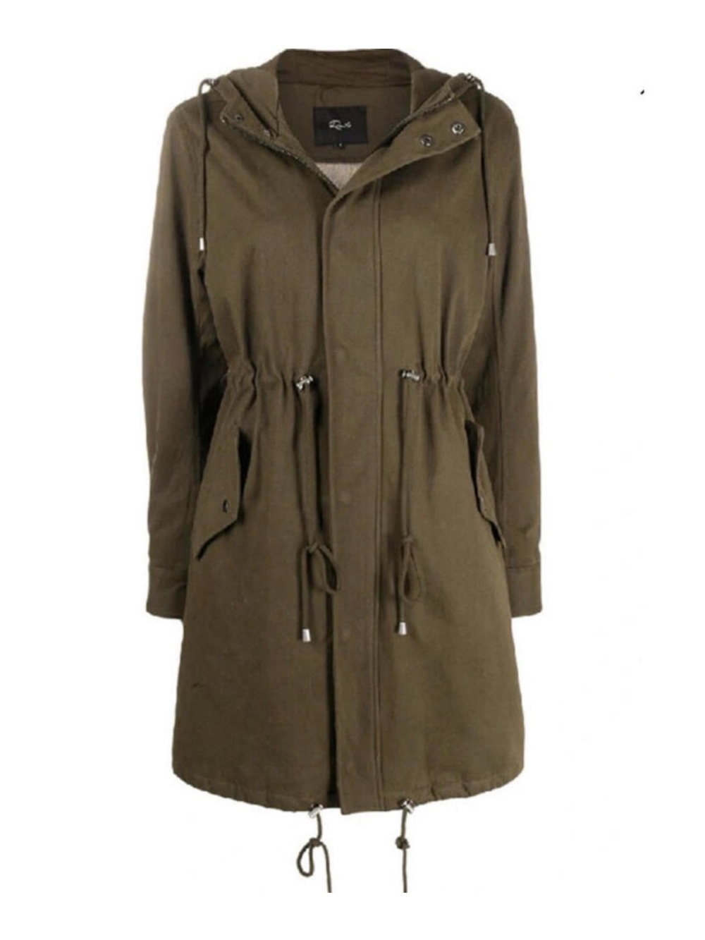 Rails,  olive green - faux fur lined parka with hood. Spring jacket.